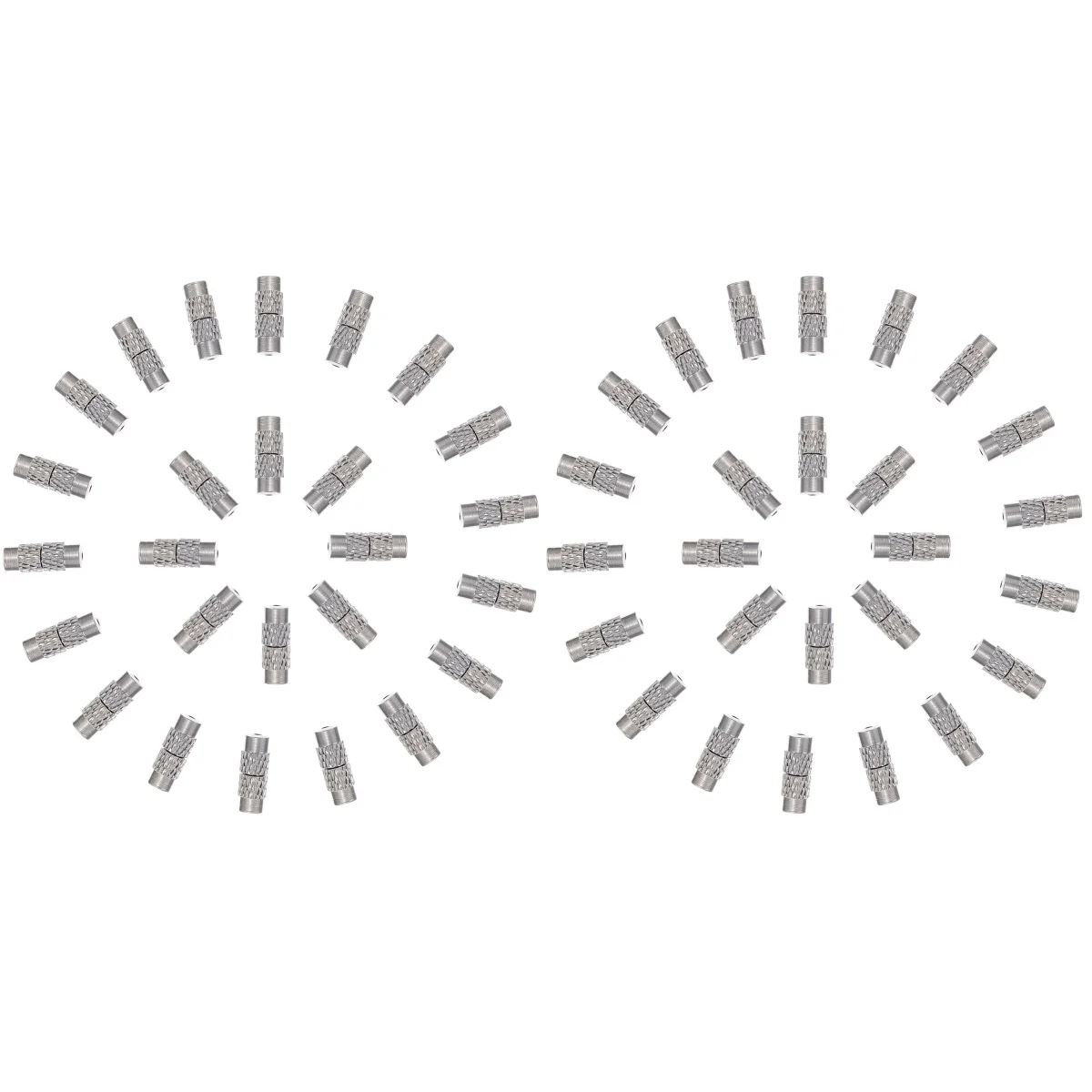 

100 Pcs Screw Jewelry Link Buckle Beaded Necklaces Metal Copper Barrel Clasp Cap