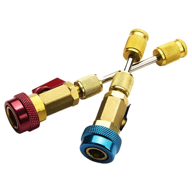 

AC Schrader Valve Removal Tool AC Core Removal Tool High Pressure Red And Low Pressure Blue Tool Air Conditioning Quick