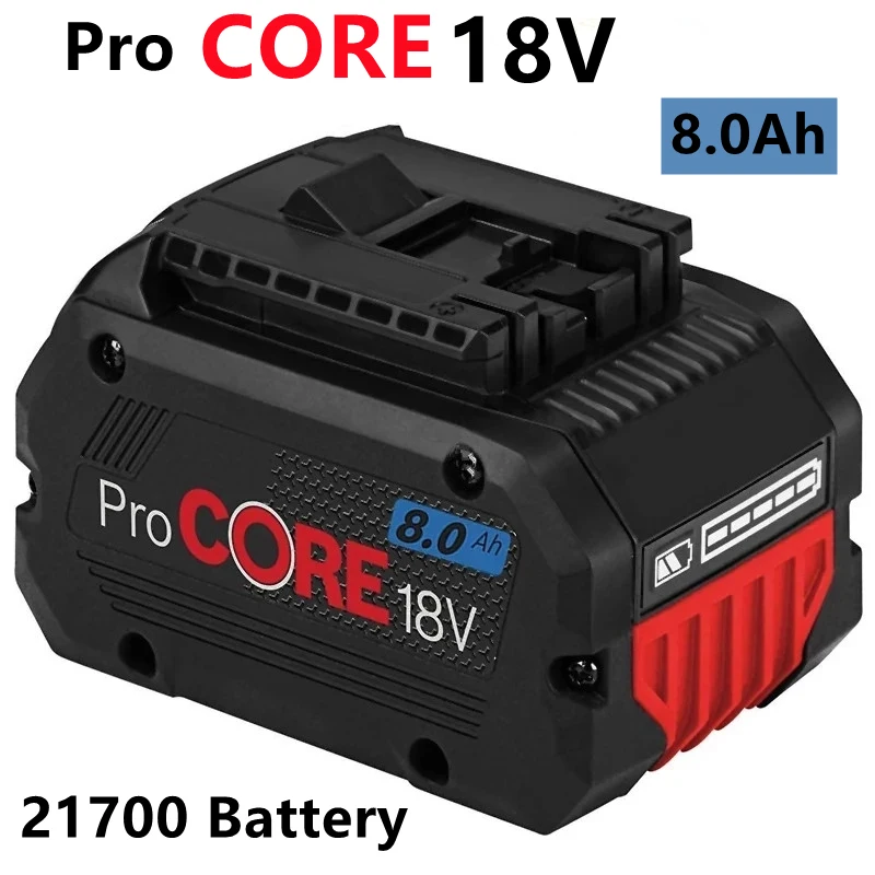 

Перезаряжаемый литиевый аккумулятор Pro CORE 21700 18 в 8000 мАч, для Bosch Power Tool BAT609 BAT618, сменный литий-ионный аккумулятор