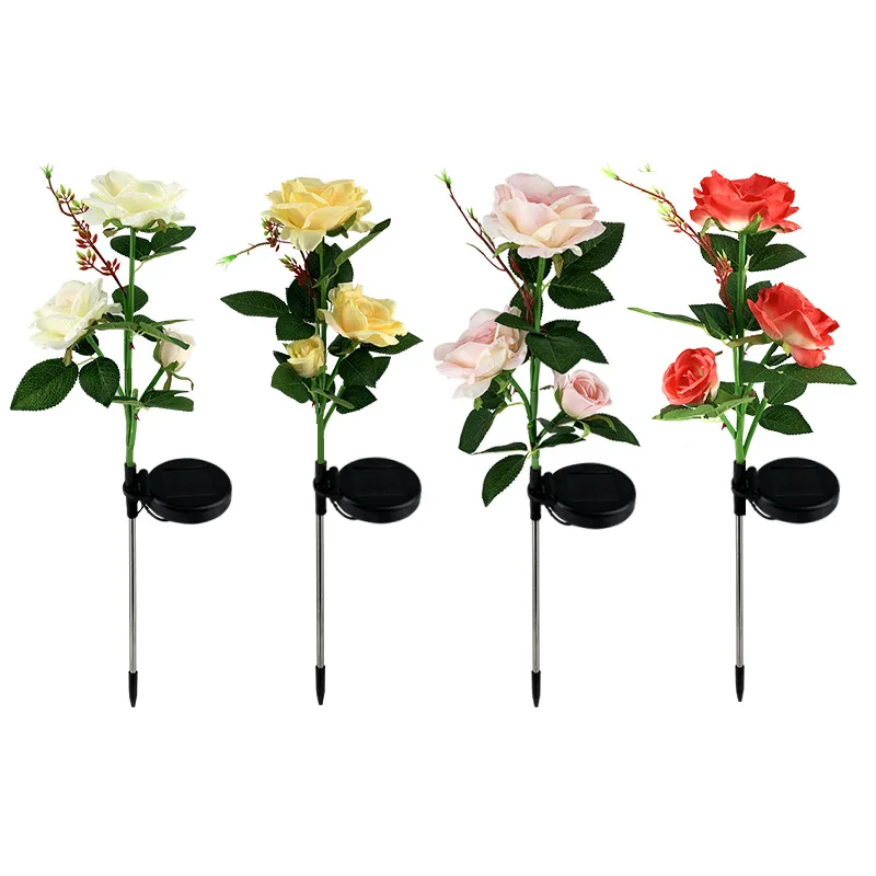 

Solar LED Light Outdoor Fairy Garden Lights Rose Solar Light Decorative Flower Landscape Lamps for Home Park Fence Garden Decor