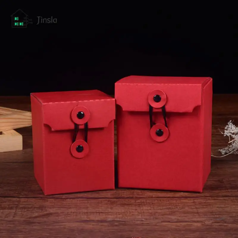 

Рождественская подарочная упаковка, прекрасный Рождественский Подарочный пакет, винтажная красная Свадебная конфета, маленькая подарочная коробка