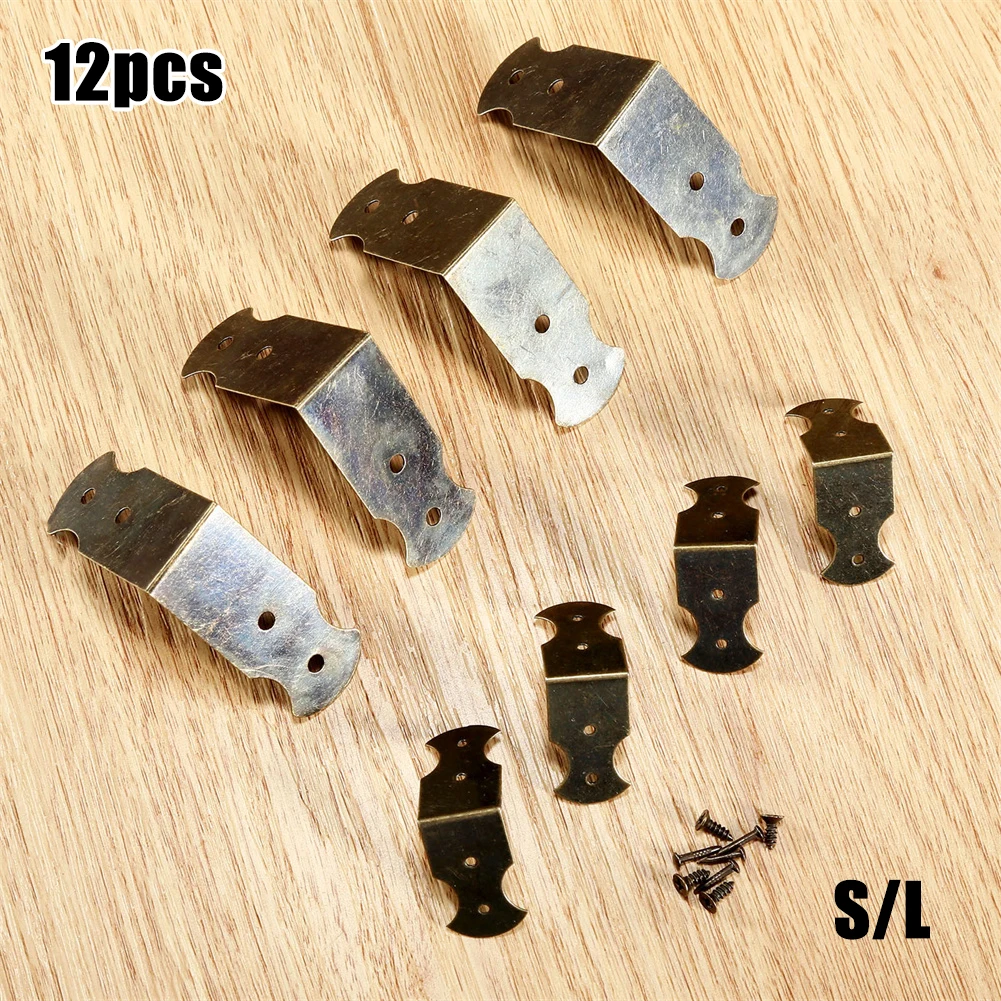 

12 Pcs Corner Protector Antique Bronze Gift Box Wooden Cases Corner Bracket Hardware For Home Decoration Accessories