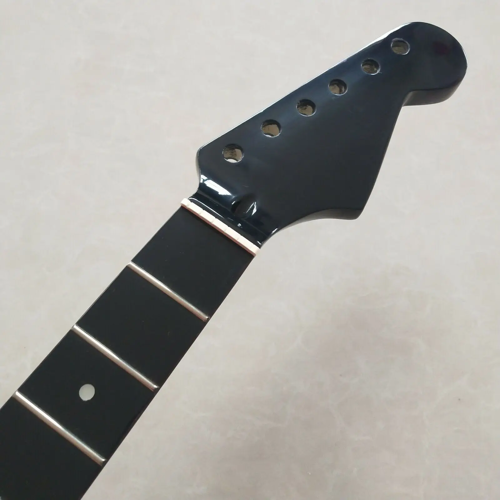 Black Maple Guitar neck 22 fret 25.5inch Maple Fretboard dots Inlay Gloss parts enlarge