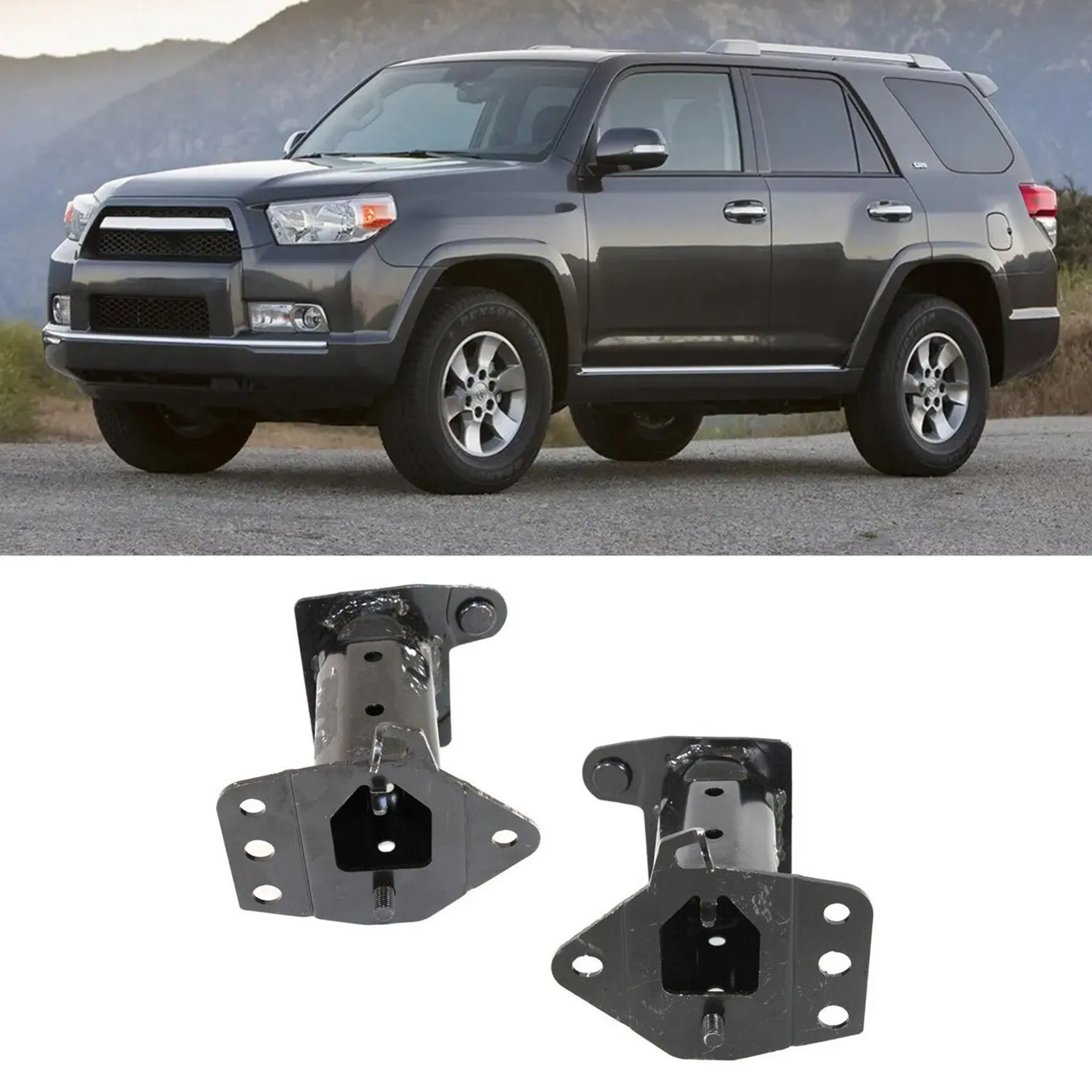 

Bumper Bracket for 2010-2020 Toyota 4Runner Lexus GX460 Set of 2 Front LH & RH 5202560050, 5202660050
