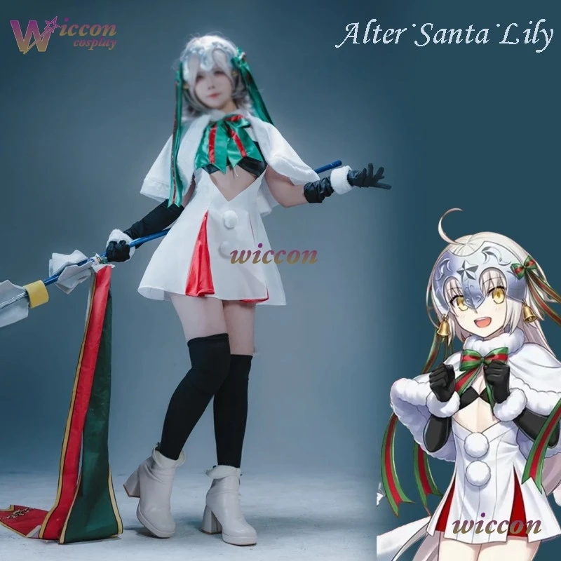 Фото CosC Fate Jeanne Jeanne d'Arc Alter Santa Lily Grand Order FGO костюмы для косплея рождественские наряды игры аниме женское платье Hallowe №1