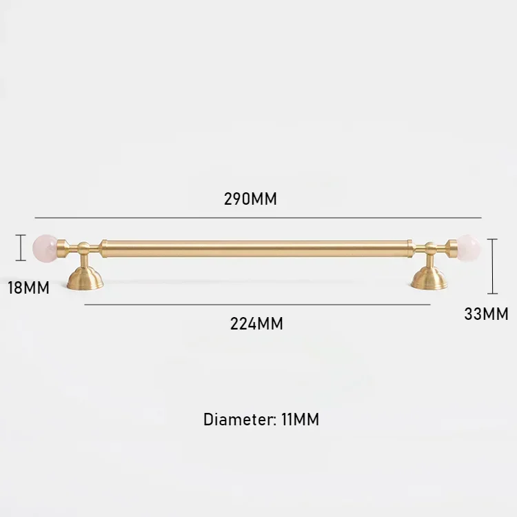 

Ручки Tinyhob из латуни и розового хрусталя