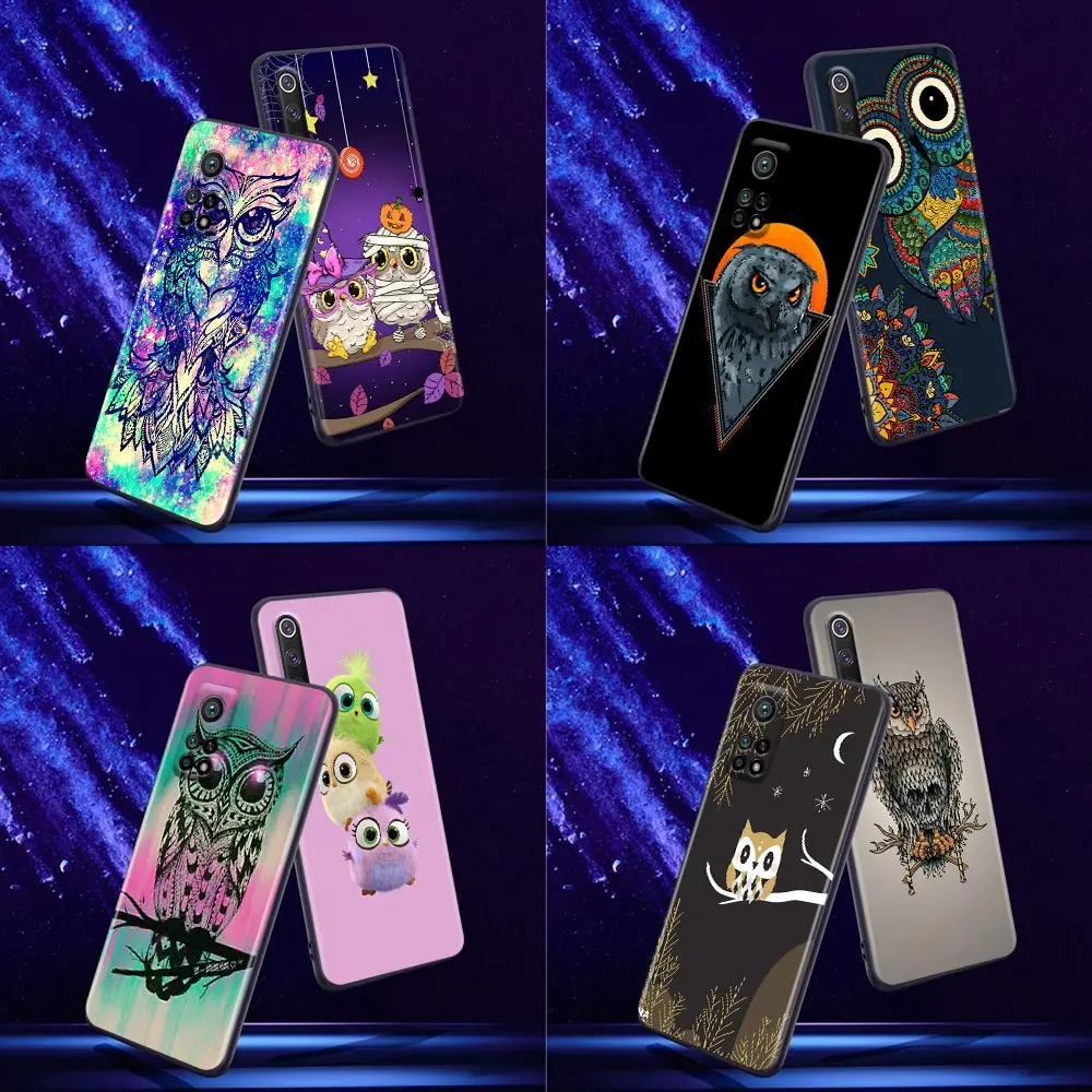 

Phone Case for Xiaomi Mi 9 9T SE Case 10T 10S MiA2 Lite CC9 Pro Note 10 Pro 5G Soft Silicone Cute Owl Cartoon