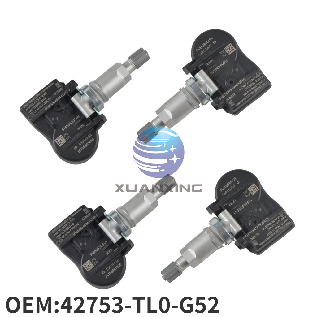 

TPMS 42753-TL0-G52 Tire Pressure Sensor Monitoring System 433Mhz Aluminum For Honda Odyssey Acura 42753T6NA04