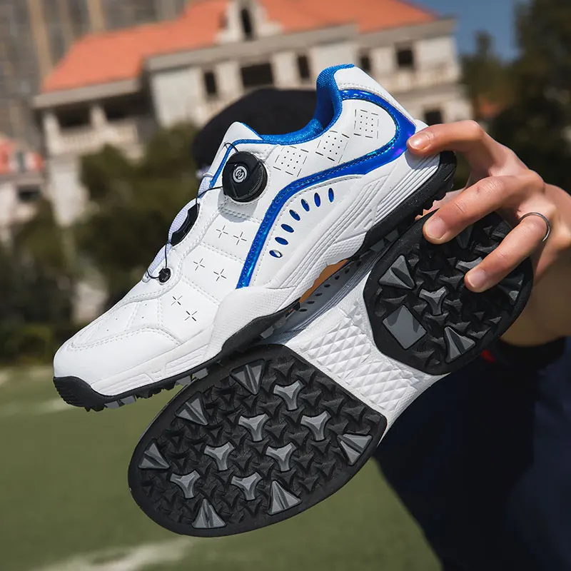 Men's and Women's Professional Golf Shoes Men's Grass Non-Slip Fitness Golf Training Sneakers Men's White Black Golf Sneakers