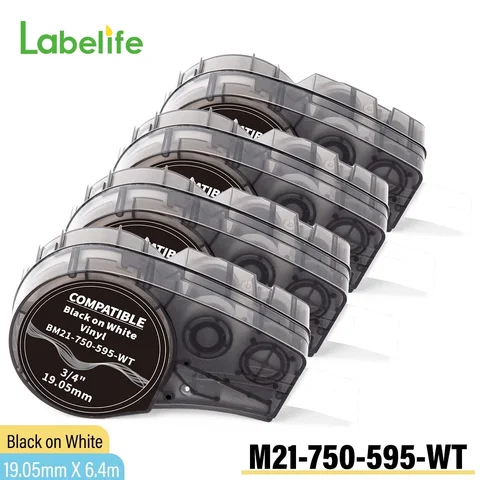 Сменная виниловая белая лента для этикеток, 1-шт.