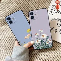 watercolor painting flowers and plants phone case for funda iphone 13 12 11 pro max mini x xr xs max se 2020 6 6s 7 8 plus