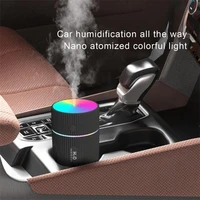 220ml humidifier for car led night light car usb humidifier air freshener essential oil diffuser smart purifier car accessory