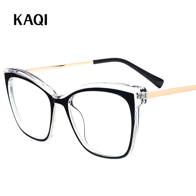 

Women Cat Glasses Optical TR Eyeglass Frame for Women Retro Metal Eyeglasses Frames Purple Pink Green Red Prescription 2035