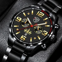 luxury mens watchs for men fashion business quartz wrist watch stainless steel luminous sports man leather clock reloj hombre