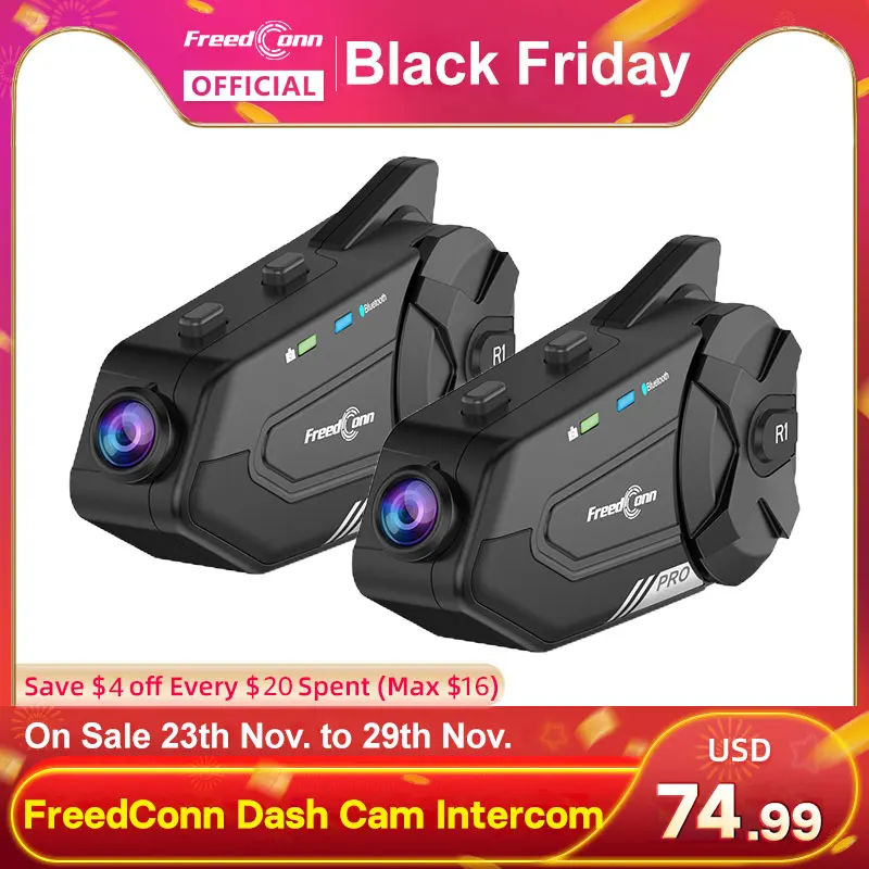 Гарнитура для мотоциклетного шлема Freedconn R1 Pro