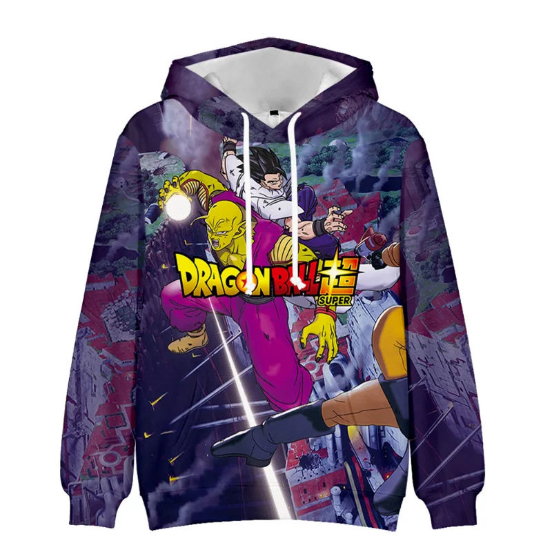 Children Hoodie 2023 Newest Harajuku Dragon Ball Super Cool Hooded Top Boys Girls Long Sleeve Spring Tops Anime Fashion Hoodie