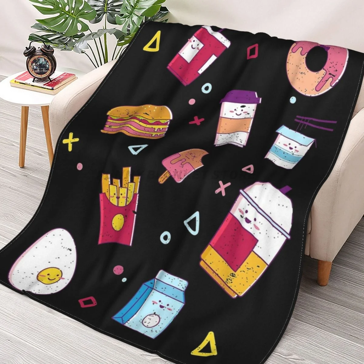 

Дизайнерское одеяло для еды и напитков с юмором, Фланелевое ультра-мягкое теплое одеяло для пикника, покрывало на кровать