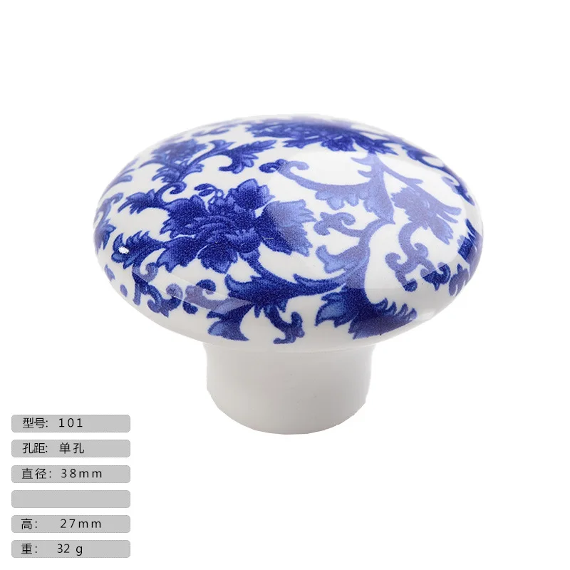 Модная синяя керамическая мебельная ручка, бронзовый ящик, ручка для шкафа, античная латунь, белый, синий фарфор, ручки для шкафа