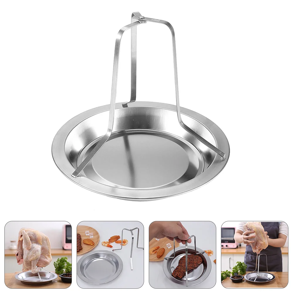 

Barbecue Tool Grill Outdoor Roast Chicken Supplies Stainless Steel Rack Ranked Stand Grilled Roaster Party