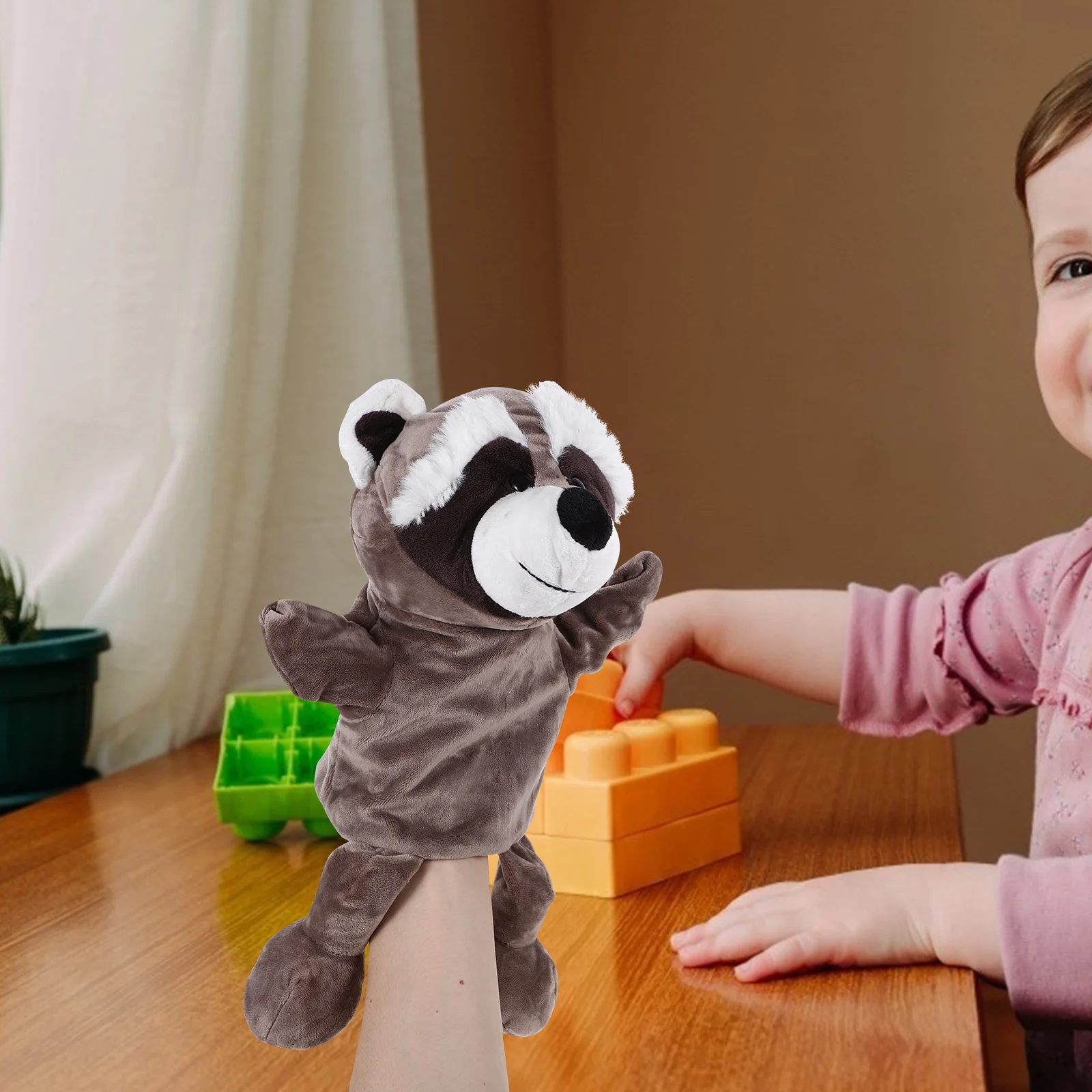 

Интерактивная игрушка для раннего развития, Мультяшные животные, кукла-пазл, рука, родитель-ребенок, хлопок