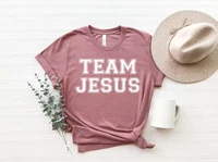 team jesus christian faith religious shirt short sleeve top tees o neck harajuku streetwear goth y2k 100 cotton drop shipping