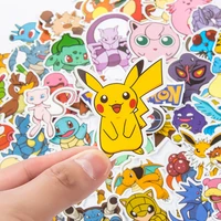 50100 pieces pokemon stickers kawaii pikachu skateboard bike laptop guitar kids waterproof anime sticker toy scollect gifts