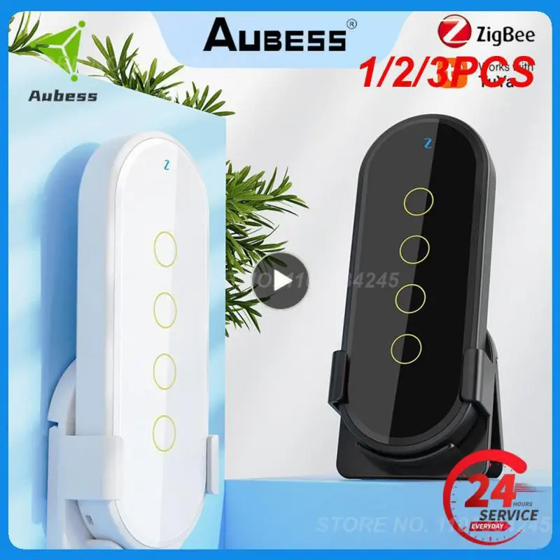 

1/2/3PCS Tuya Smart Scene Remote Control Smart Home 2.5D Tempered Glass Smart Scene Switch Touch Remote Control Via