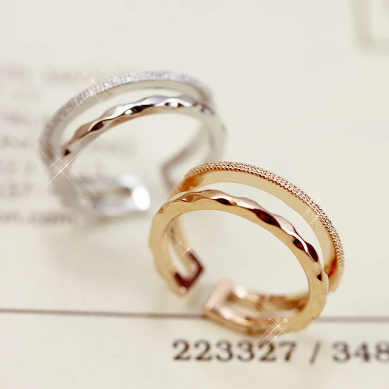 

Женское кольцо с двойной короной, из серебра 925 пробы