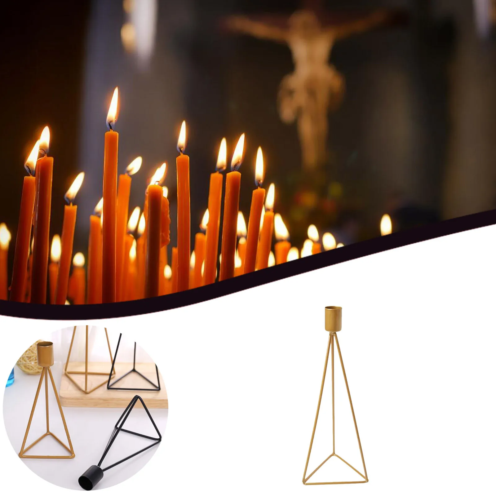 Tea Light Candle Holder Candle Creative Design Kitchen Decoration Iron Vintage Set Holder Wedding Home Interior Blessing Candle