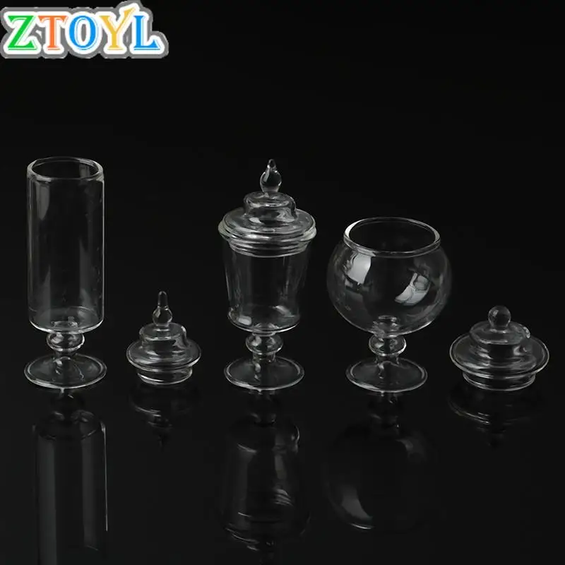 

Горячая Распродажа 1/12 масштаб ролевая игрушка кукольный домик миниатюрная стеклянная банка для конфет моделирование бутылки конфет модел...