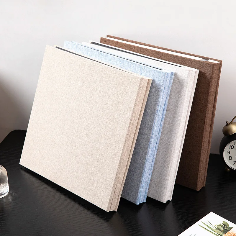 

New linen 16 inch DIY photo album lovers birthday gift wedding photo baby photo album scrapbook paper crafts photo album sticky