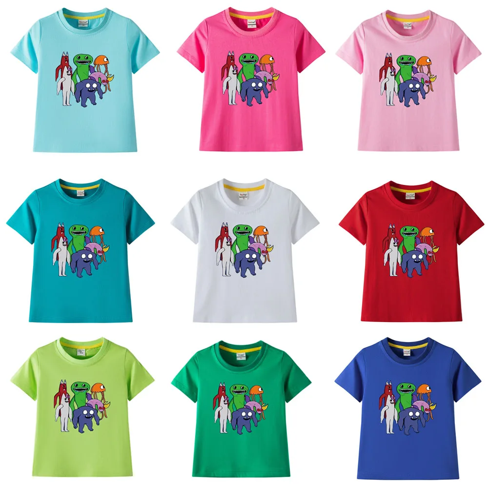 

2023 New garten of banban T-Shirt Game Cartoon Print Birthday Gfit Boys Girls Kids Clothes Short Sleeve T-Shirts Harajuku Top