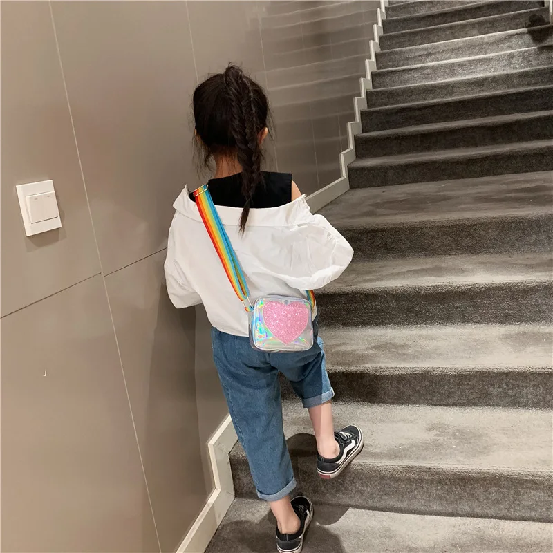 Heart PU Leather Children Shoulder Bags Travel Outdoor Kids Messenger Kindergarten Girls Mini Backpack Coin Purse Handbags enlarge