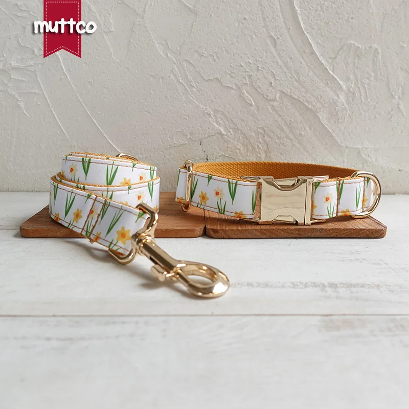 

Уникальный собачий ошейник и поводок MUTTCO, Детские ZEPHYRANTHES, удобный аксессуар для маленьких, средних и больших собак, 5 размеров, UDC134J