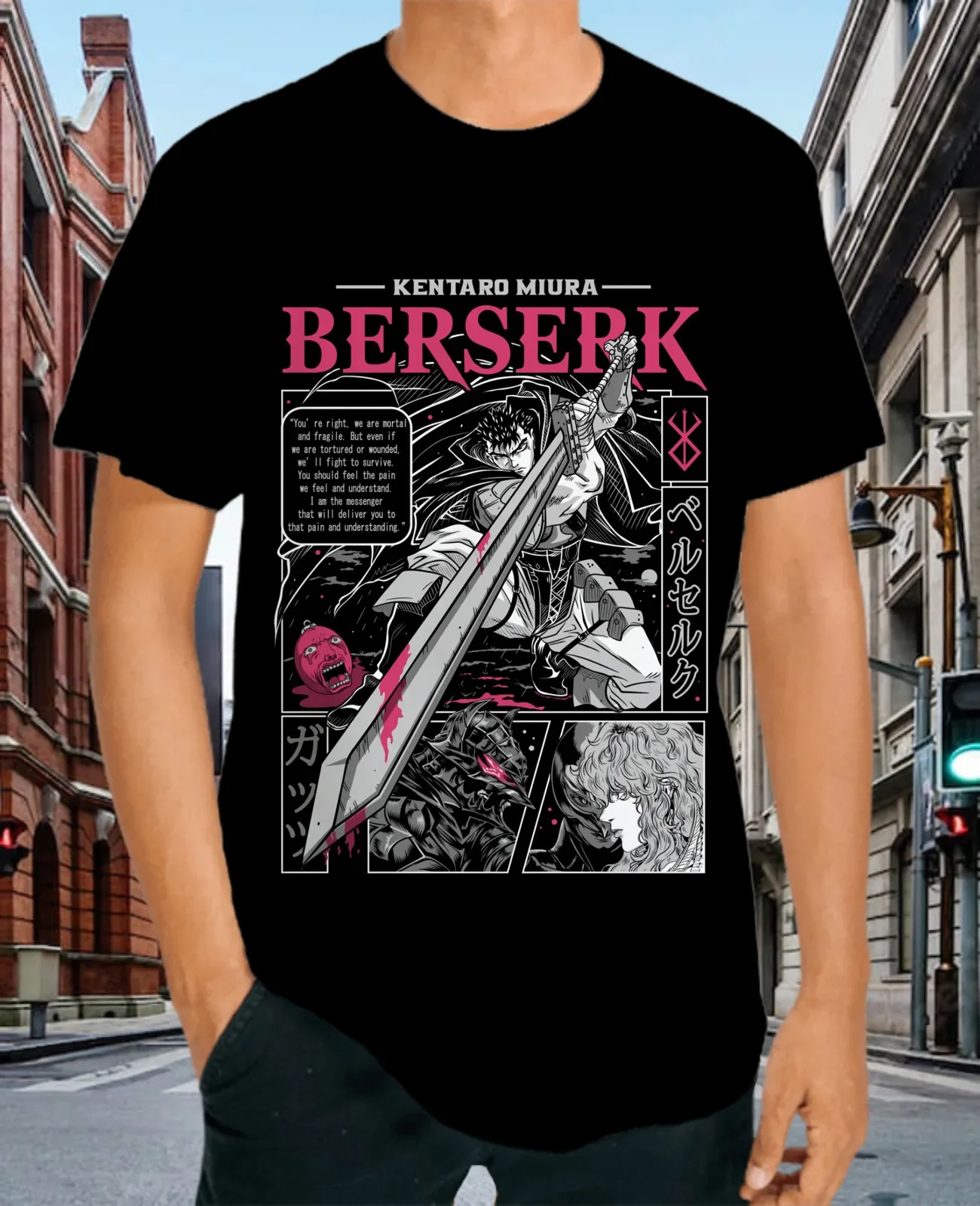 Фото Футболка Berserk с рисунком Аниме Манга японская эстетика №1