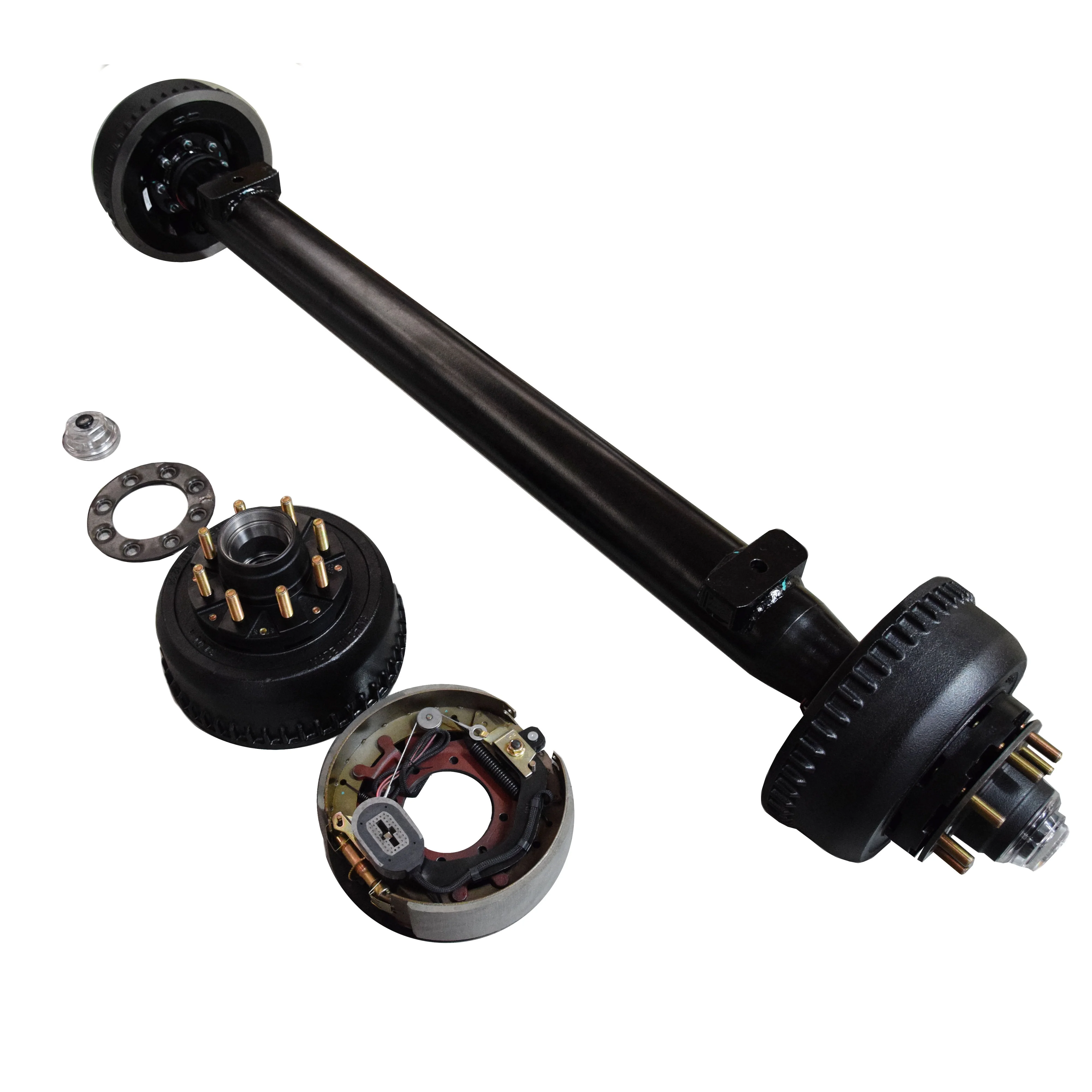 Тяжелая электрическая тормозная ось прицепа с листовыми пружинами и U-образными