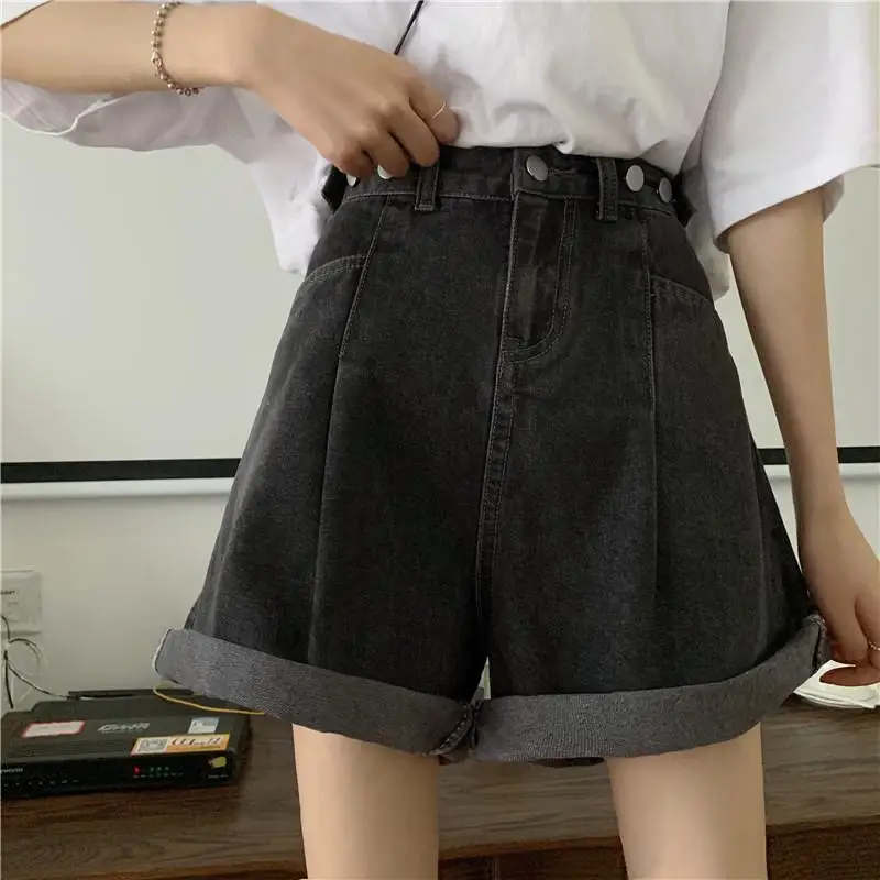 2023 Summer Hot New Korean High Waist Slim Denim Shorts