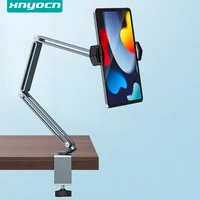 tablet stand rotating long arm mobile phone holder heightangle adjustable aluminium alloy mount for 5 14 iphone ipad pro mini