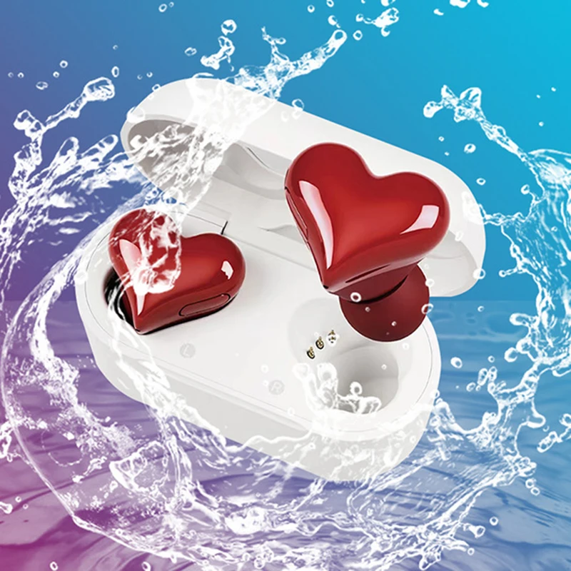 

2023 NEW IPX4 Waterproof Earphone For Heart Buds TWS Bluetooth In-ear Headset ANC Noise Reduction TYPE-C Charging