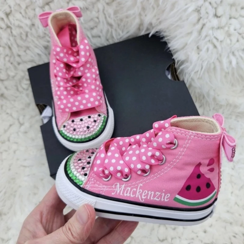 Фото Кроссовки Dollbling утюгом на тренировках монограмма виниловая наклейка холст DIY свадебная обувь с любым именем персонализированные кроссовки на день рождения для девочек №3