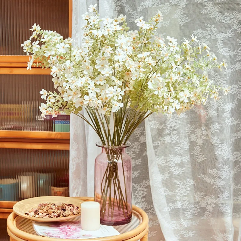 

31"Artificial Long eucalyptus leaves Flowers Stems Silk Fake Flower Arrangements for Home Wedding Table Party Decor Make Bouquet
