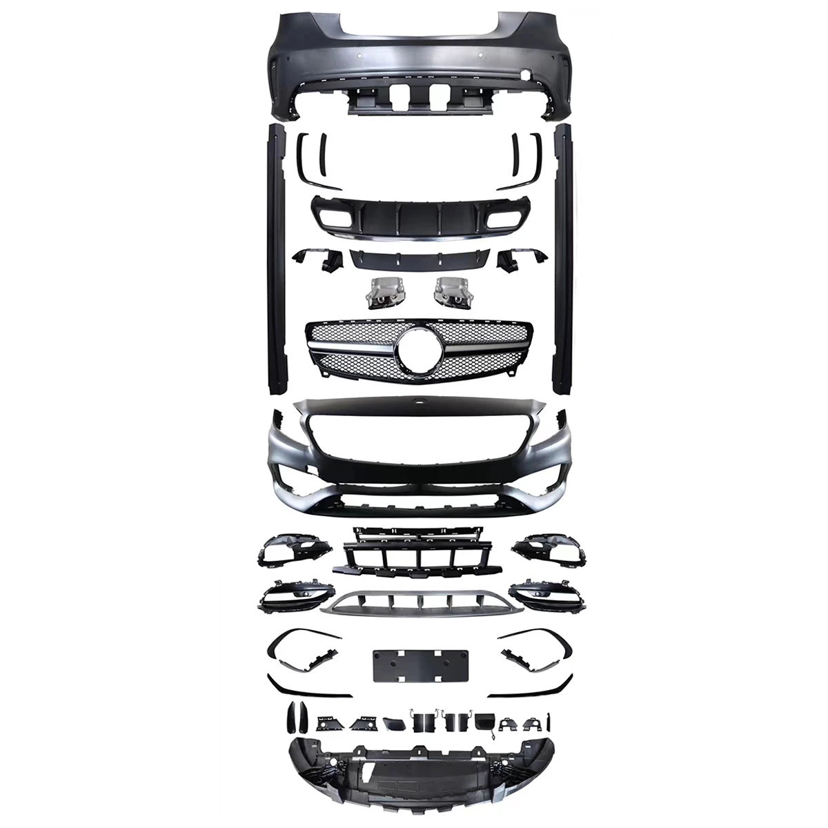 Обновление обвеса W176 до A45 AMG Style передние и задние бамперы обвес для Mercedes Benz A Class