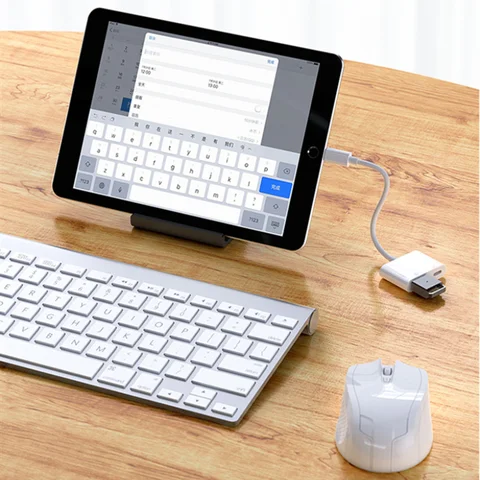 Адаптер Lightning/USB A/OTG для IPhone, устройство для зарядки клавиатуры, мыши, U-диска, камеры, конвертер данных для Iphone Otg