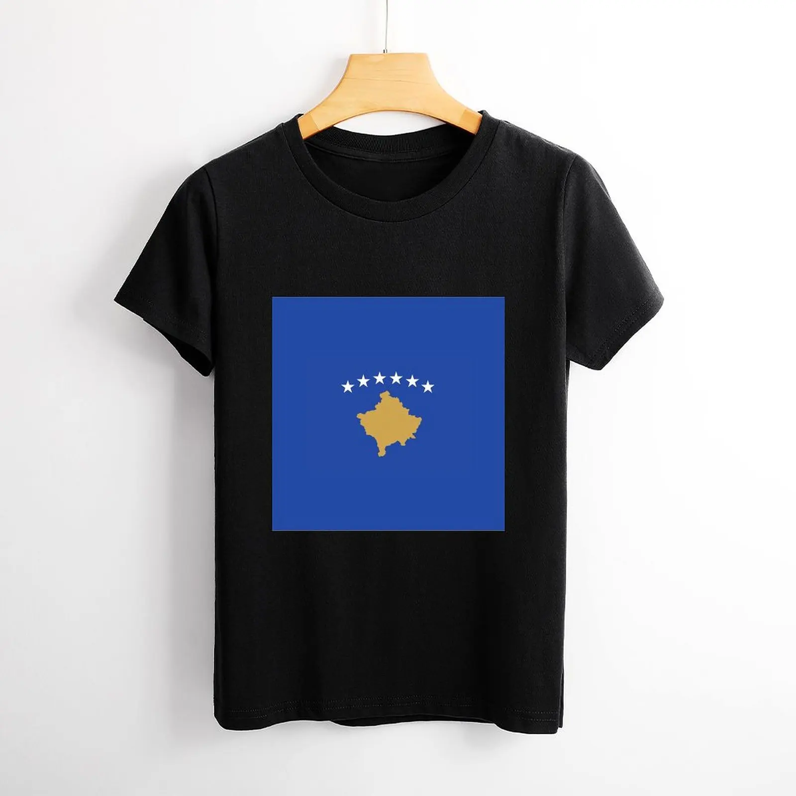 

Woman Women's T-shirt Fashion Flag of Kosovo t Shirts