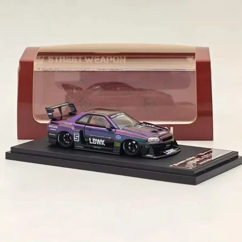1/64 Nissan GT-R ER34 LBWK ширококорпусная модифицированная модель из сплава детская