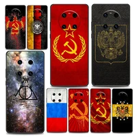 russia empire flag coat of arms phone case for huawei y6 y7 y9 2019 y5p y6p y8s y8p y9a y7a mate 10 20 40 pro rs soft silicone