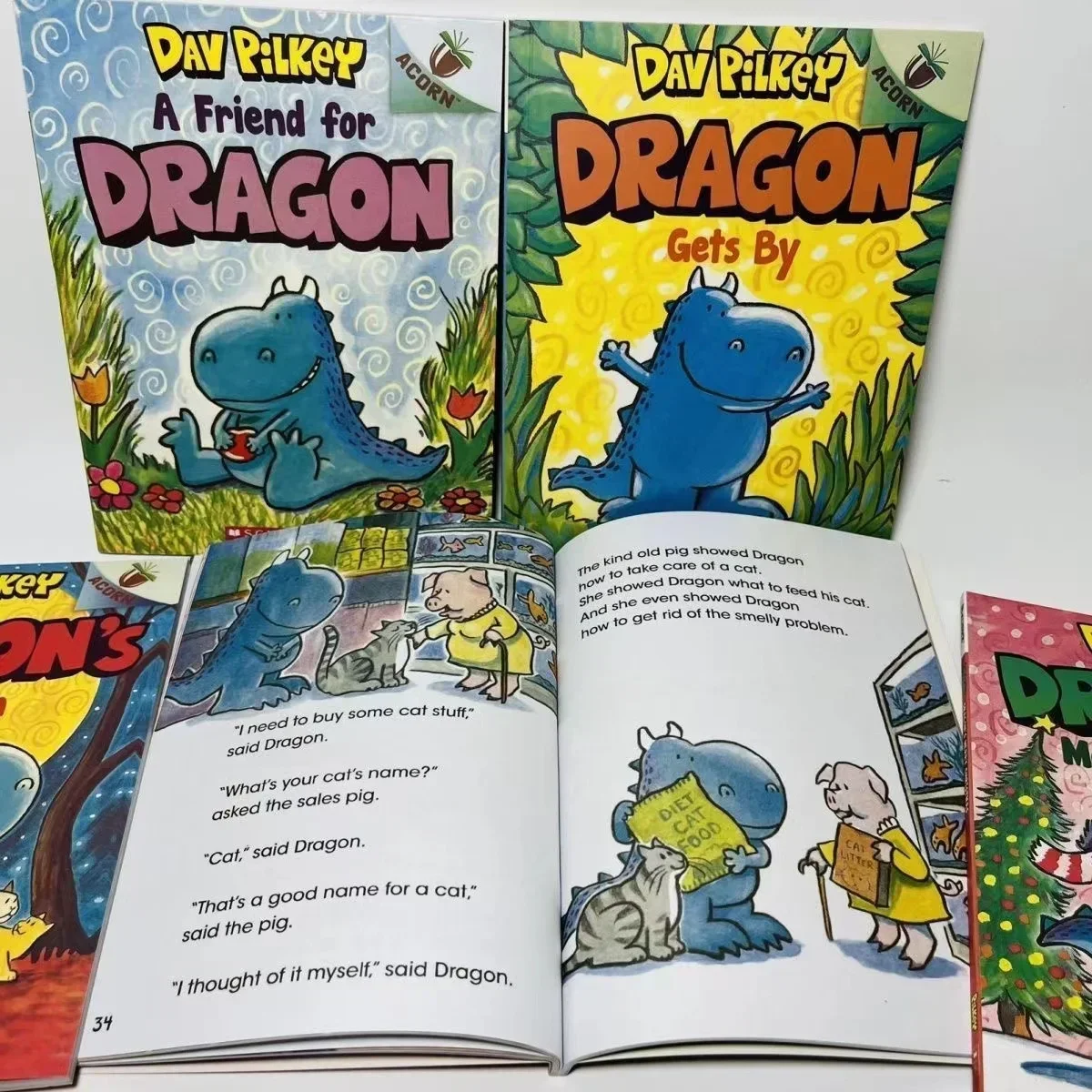 5 книг/набор детская книга со сказочным драконом