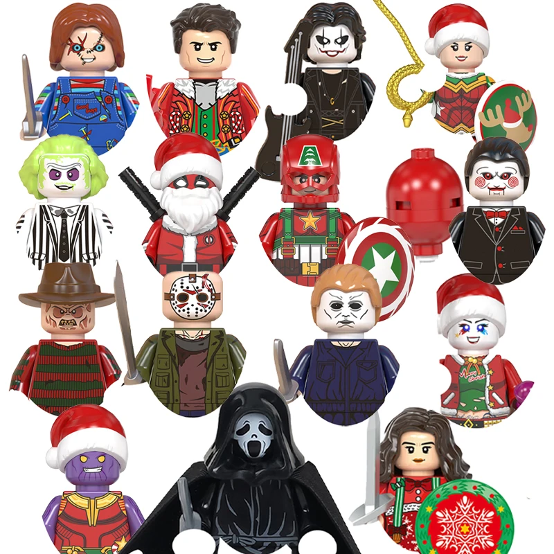 Блоки на Хэллоуин кирпичи убийца крика для игрушек подарки рождественские новые