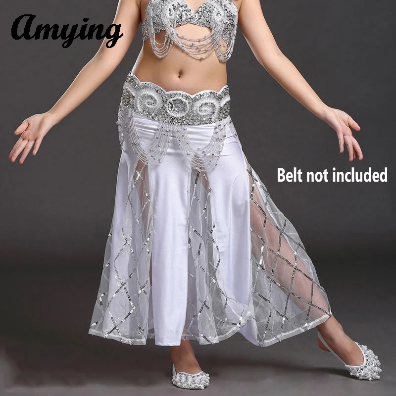 Детская юбка для танца живота детская танцевальная практика длинная с блестками