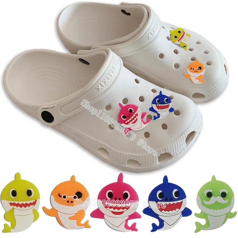 Детская Пряжка для обуви с отверстиями в виде акулы аксессуары сделай сам